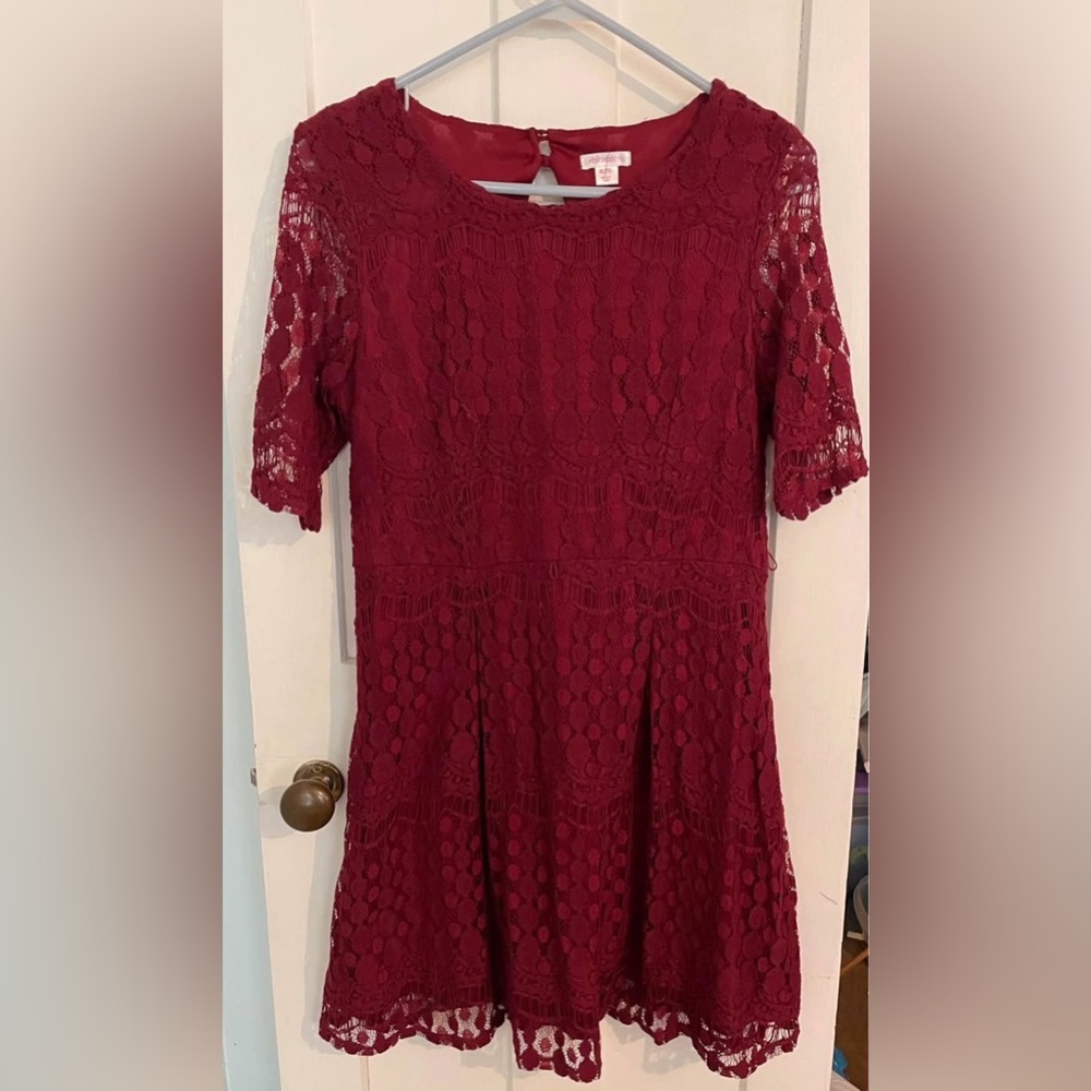 Junior Girls Maroon Dress size XL